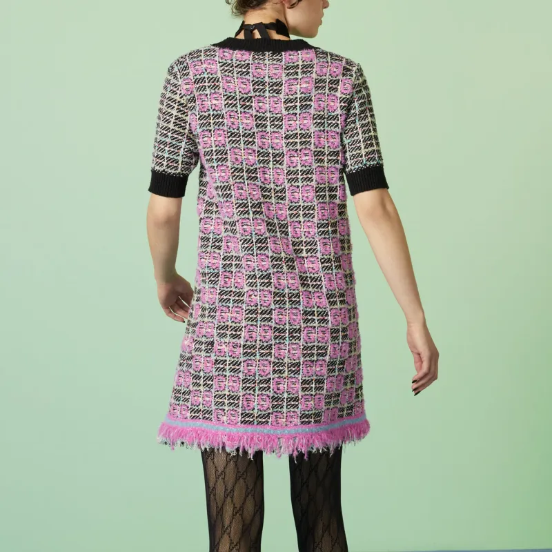 GUCCI FW23 Short Sleeved Dresses Women's Multicolor-2