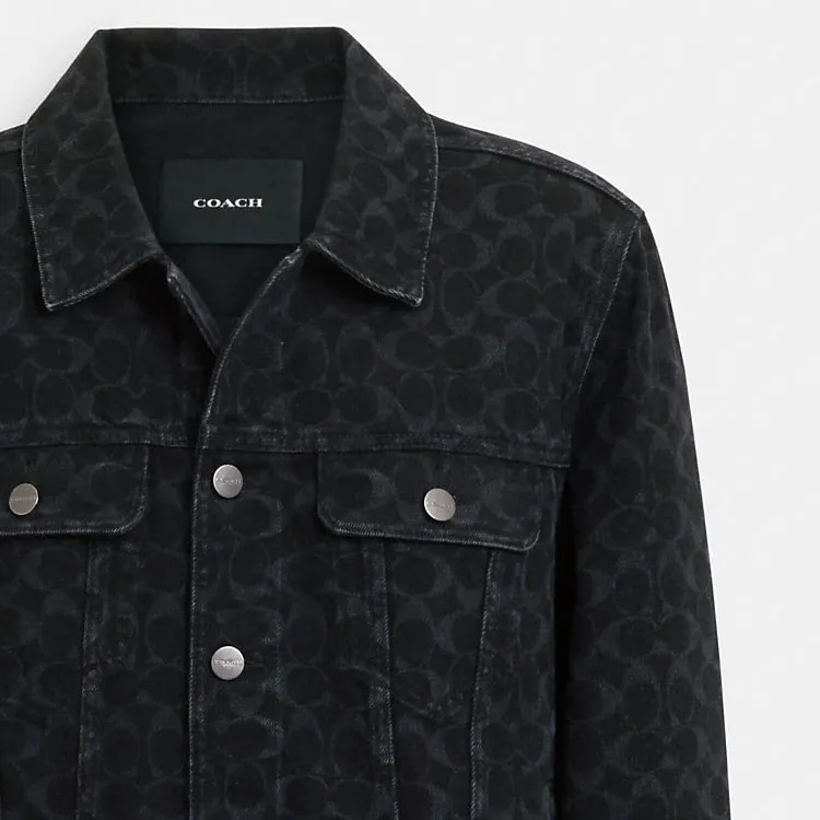 COACH Denim Jackets Men's Black-4