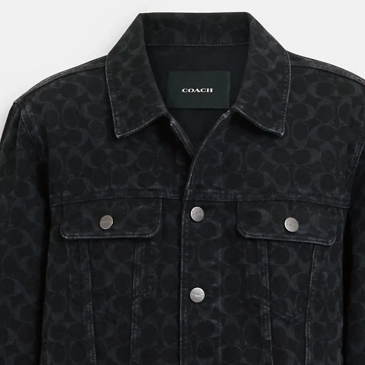 COACH Denim Jackets Men's Black-3