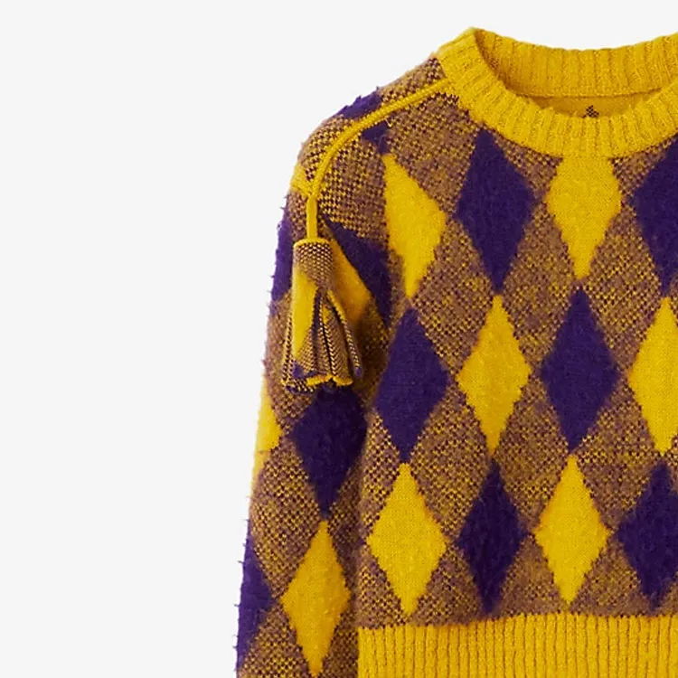 Burberry Argyle Wool Sweater 'Pear'-1