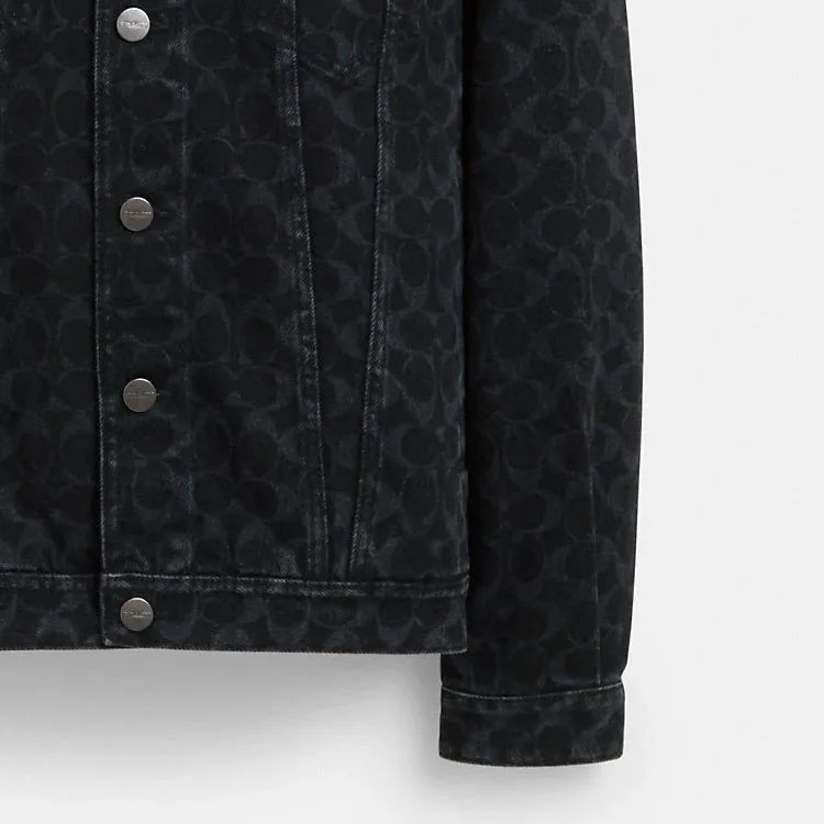 COACH Denim Jackets Men's Black-5