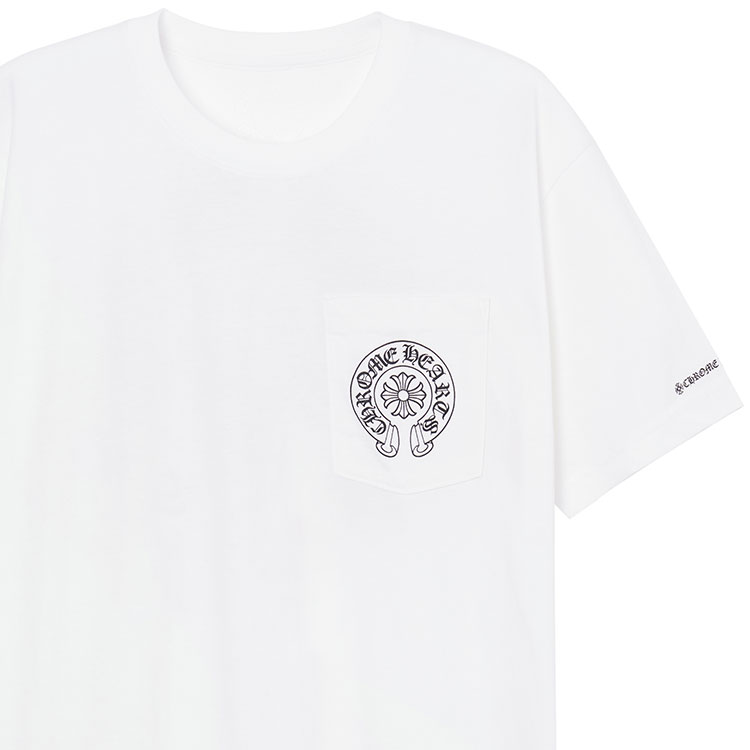 Chrome Hearts Horse Shoe Logo Pocket T-Shirt - POIZON