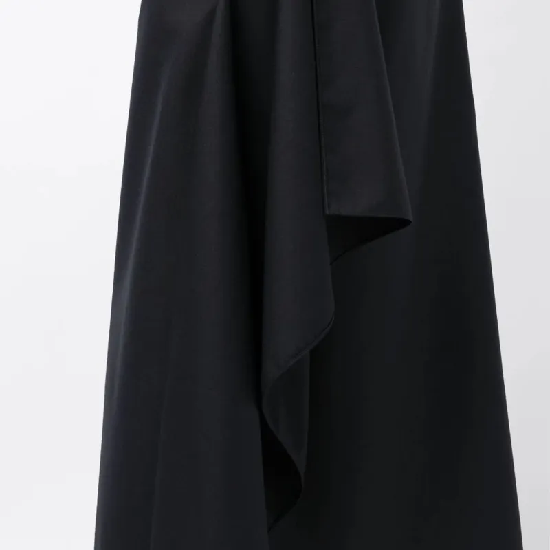 THE ROW Bassia Draped Wool Skirt-5