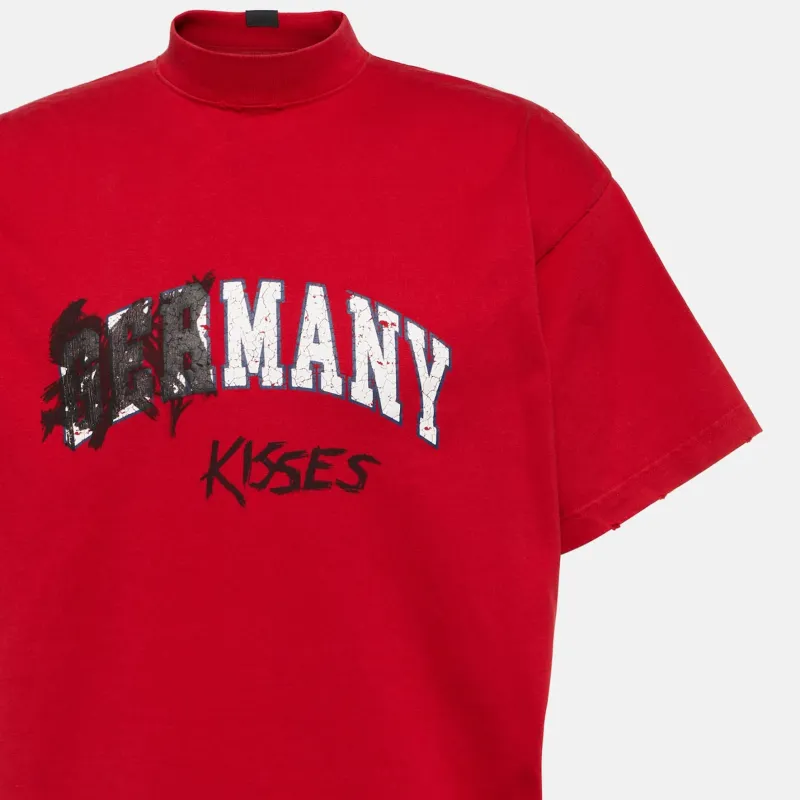 Balenciaga T Shirts Men Red-2