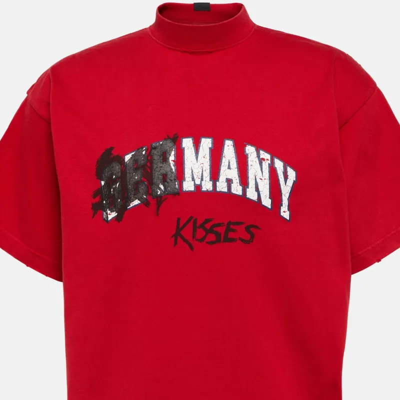 Balenciaga T Shirts Men Red-1