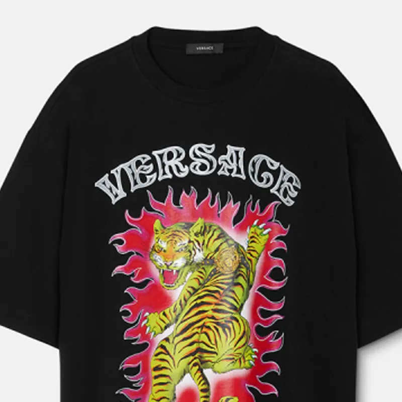 VERSACE SS23 T Shirt Men's Black-4