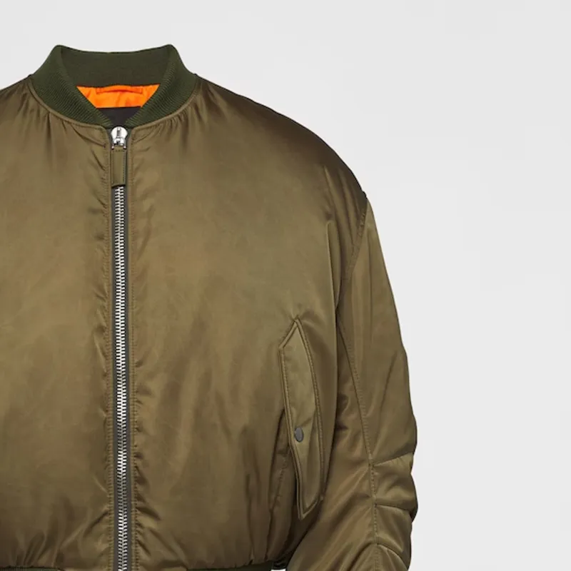 PRADA Zip Up Down Bomber Jacket-5