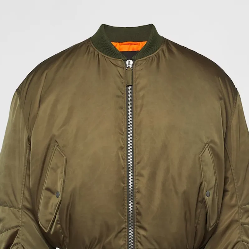 PRADA Zip Up Down Bomber Jacket-4