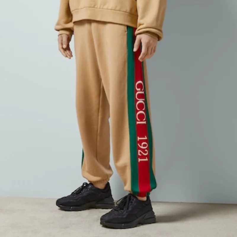 GUCCI Logo Embroidered Drawstring Track Pants-1