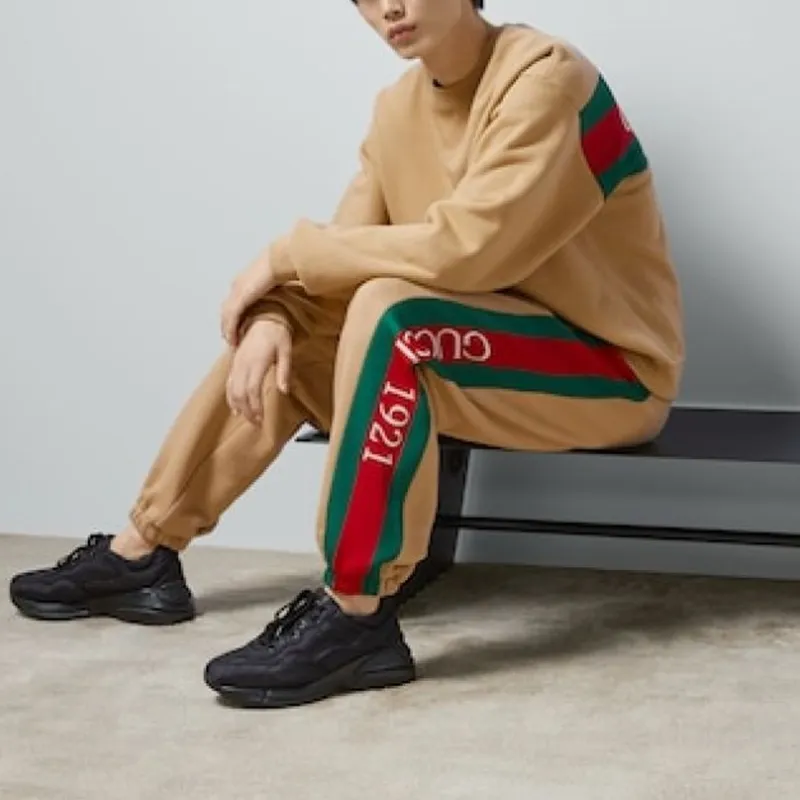 GUCCI Logo Embroidered Drawstring Track Pants-3