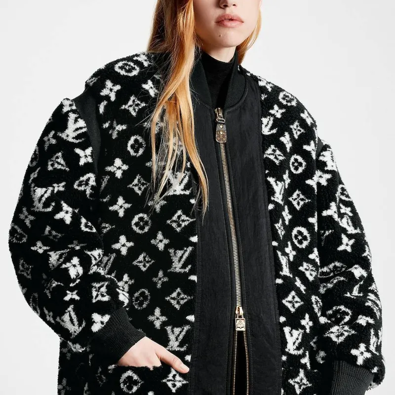 LOUIS VUITTON Oversized Monogram Teddy Bomber Jacket-3
