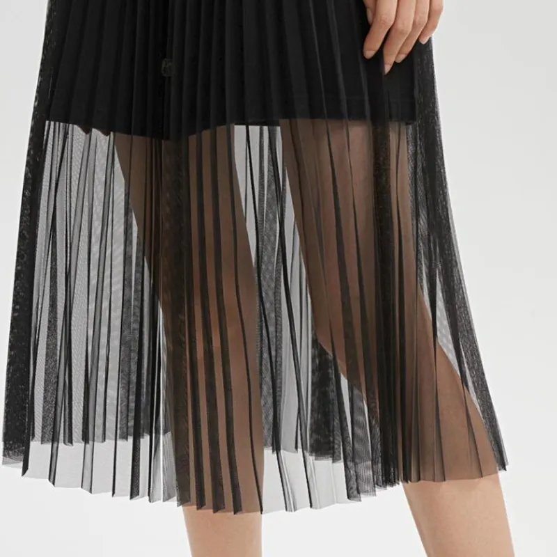 KARL LAGERFELD Casual Long Skirts Women's Black-4