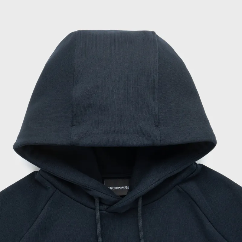 EMPORIO ARMANI Logo Embroidered Drawstring Hoodie-6