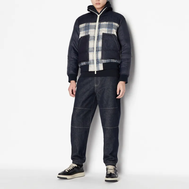 ARMANI EXCHANGEAE FW23 Down Jacket Men's Denim Blue-4