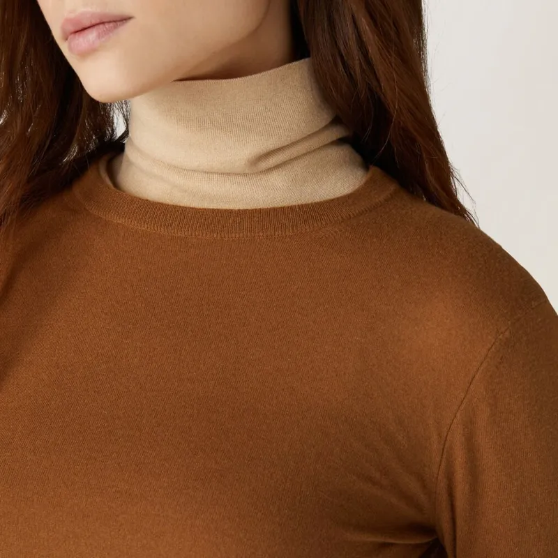 Loro Piana FW23 Sweater Women's Dark Camel-5