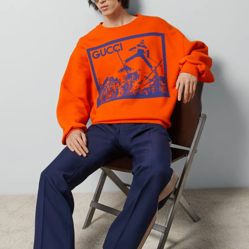 GUCCI SS24 Sweatshirt Men's Orange-3