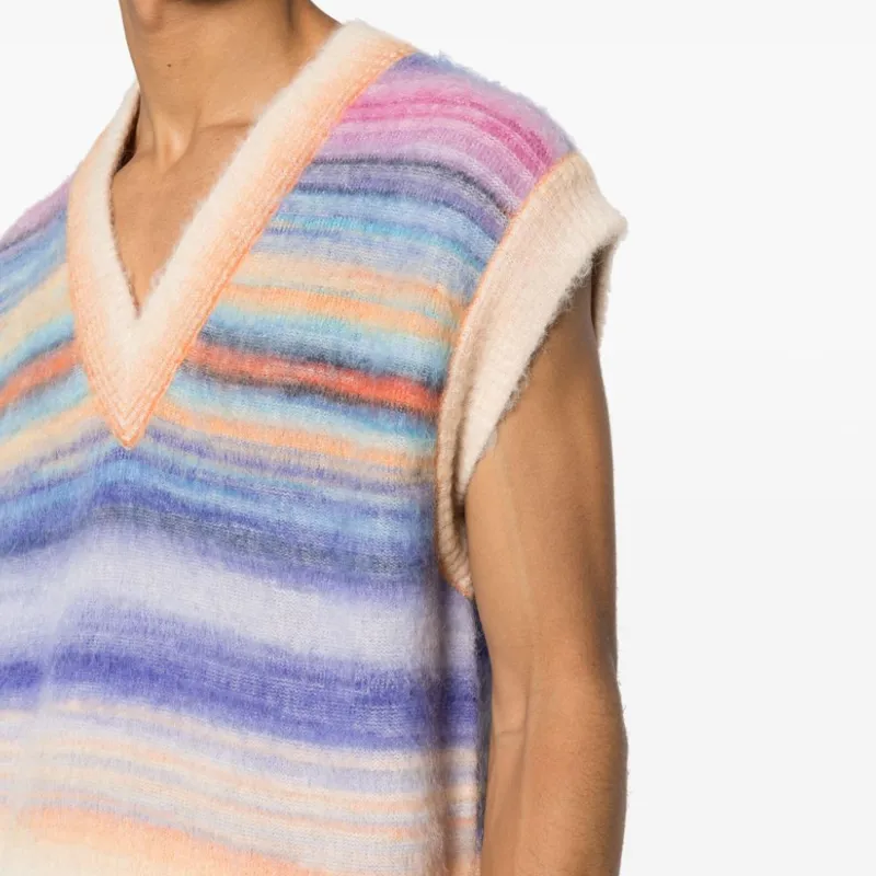 MISSONI V neck Striped Vest-4