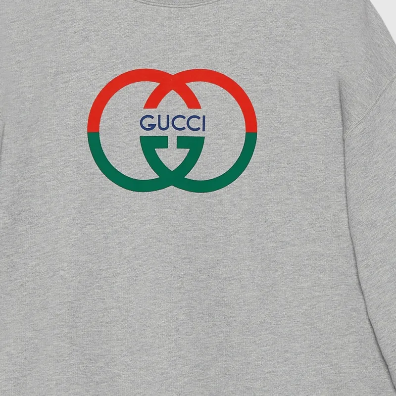 GUCCI Logo Printed Crewneck Sweatshirt-5