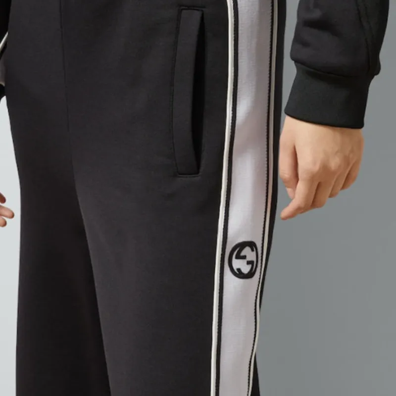 GUCCI Logo Embroidered Pants-5