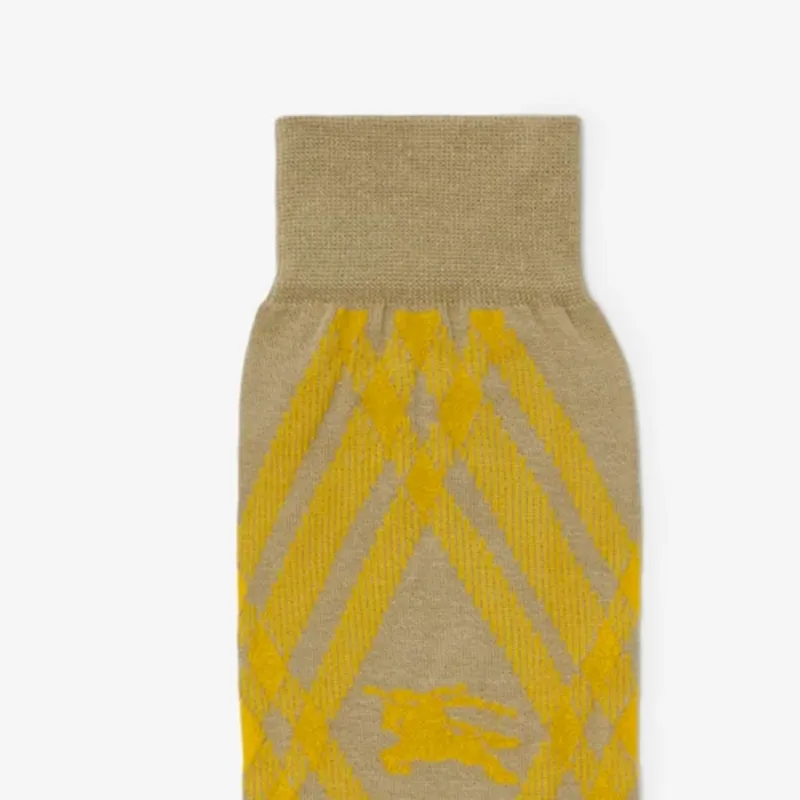 Burberry Mid-Calf Socks Men's 1 Pack Touch Me Not Yellow-1