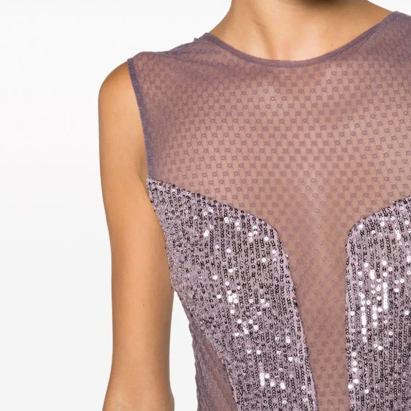 Elisabetta Franchi Bodysuits Women's Purple-4