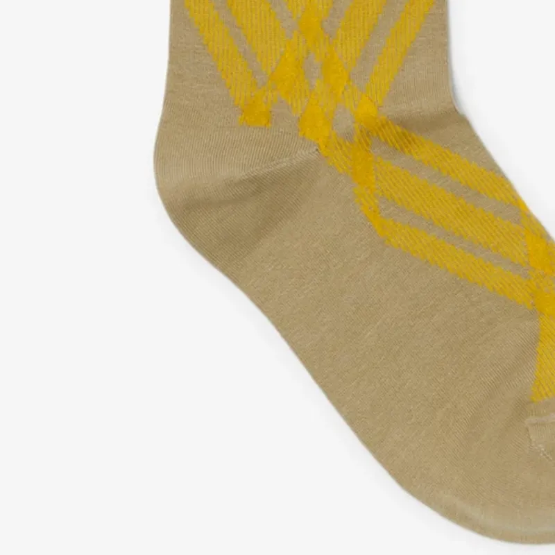 Burberry Mid-Calf Socks Men's 1 Pack Touch Me Not Yellow-3