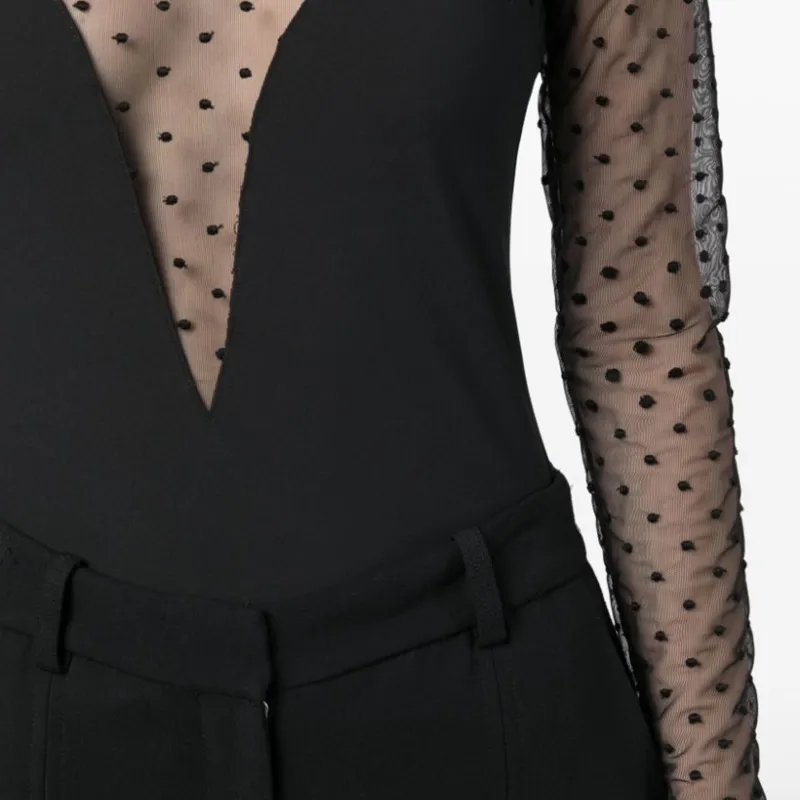 Fleur Du Mal Dotty Plunge Bodysuit-4