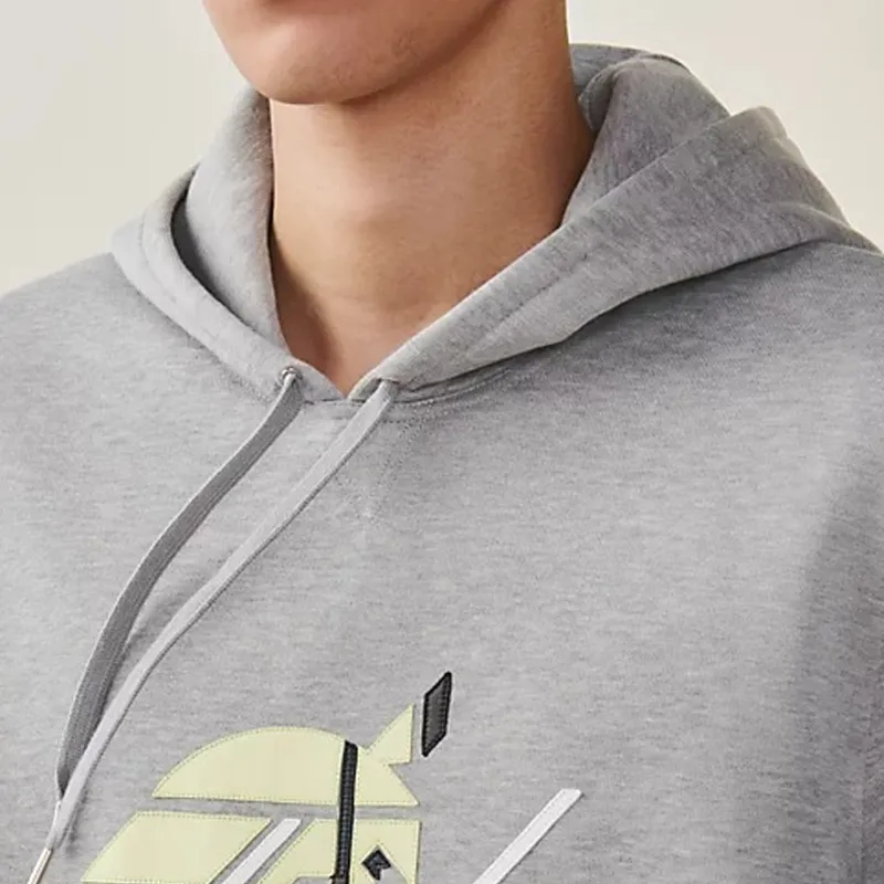 HERMES SS23 Sweatshirt Men's Gray-5