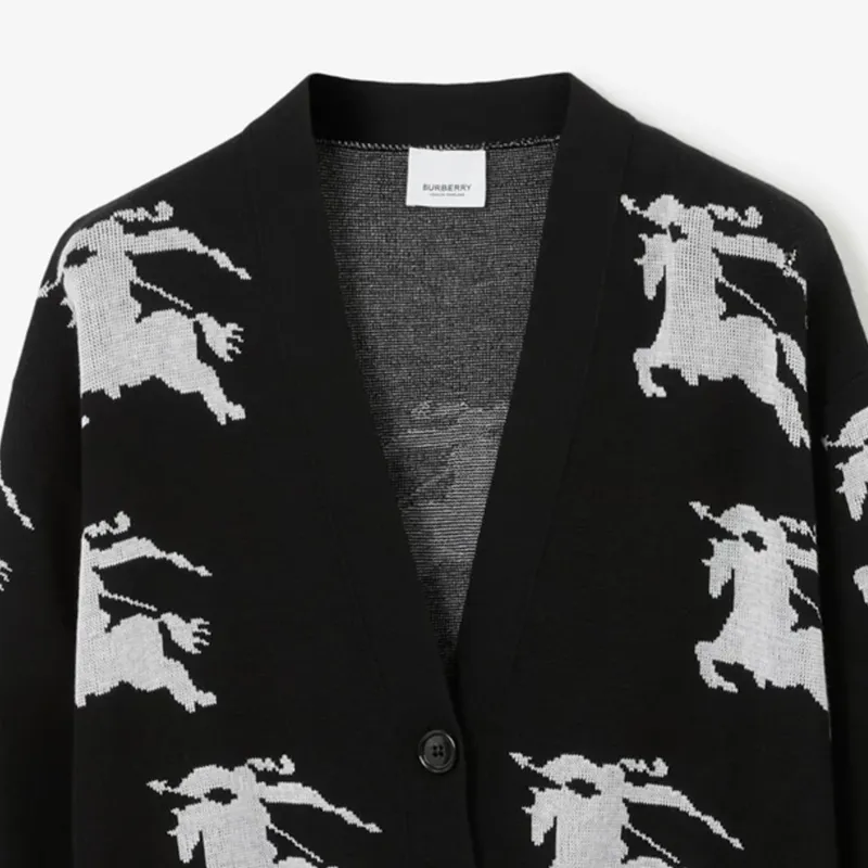 Burberry Ekd Intarsia knit Cardigan-4