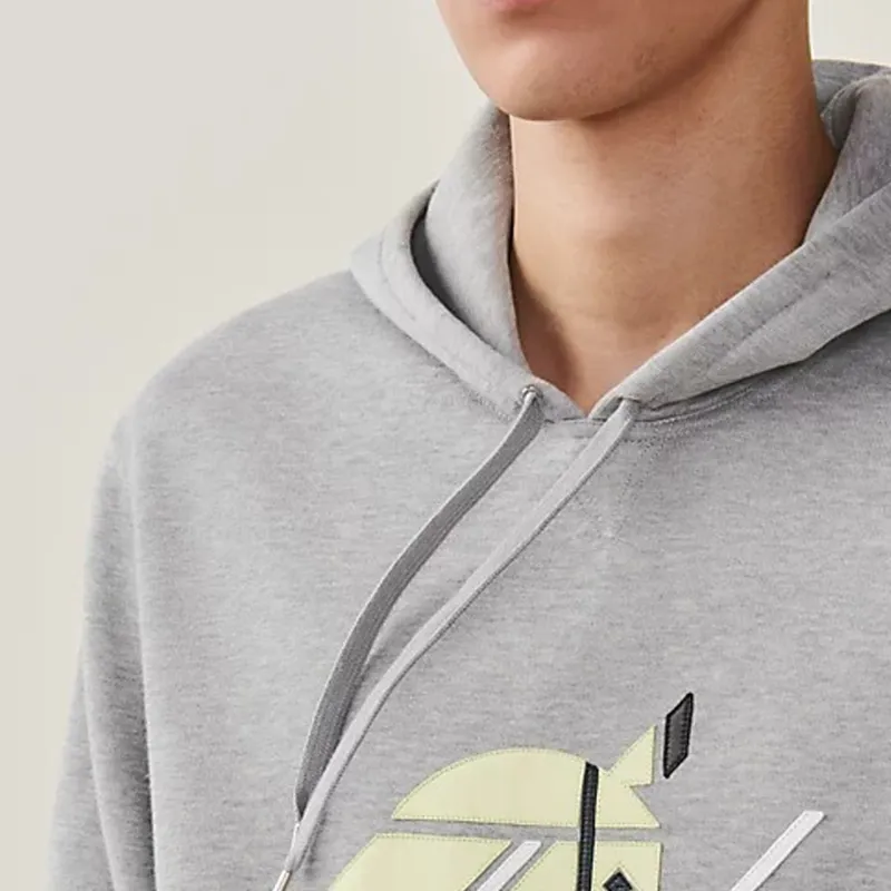 HERMES SS23 Sweatshirt Men's Gray-3