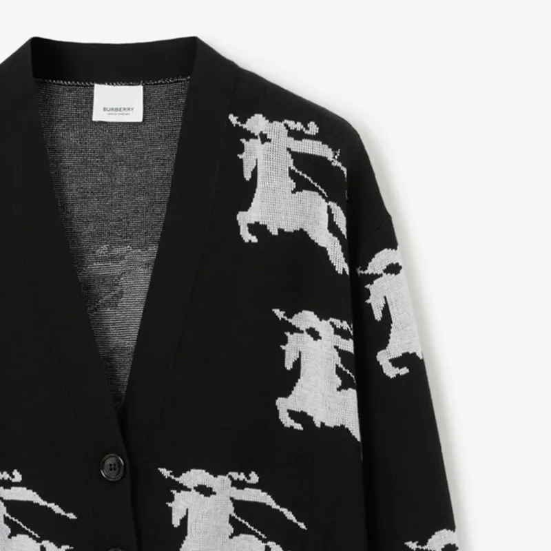 Burberry Ekd Intarsia knit Cardigan-5