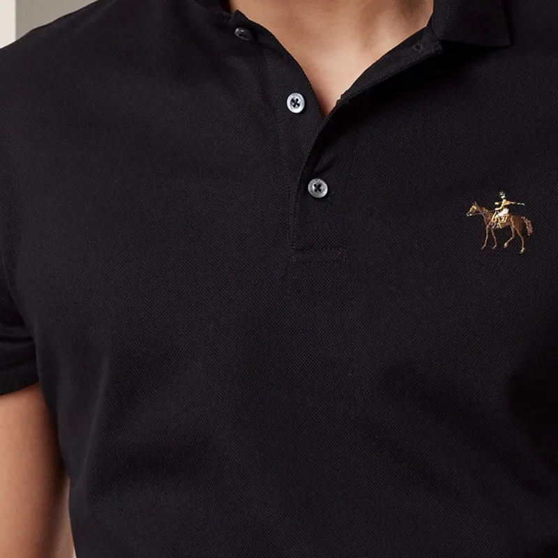 Ralph Lauren Purple Label Logo embroidered Polo Shirt-4