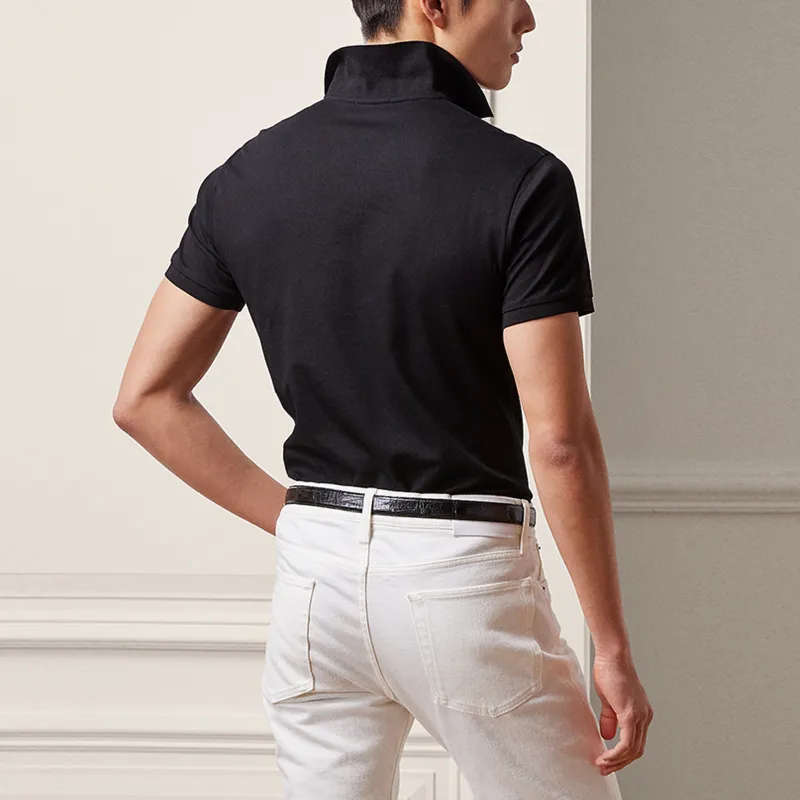 Ralph Lauren Purple Label Logo embroidered Polo Shirt-2