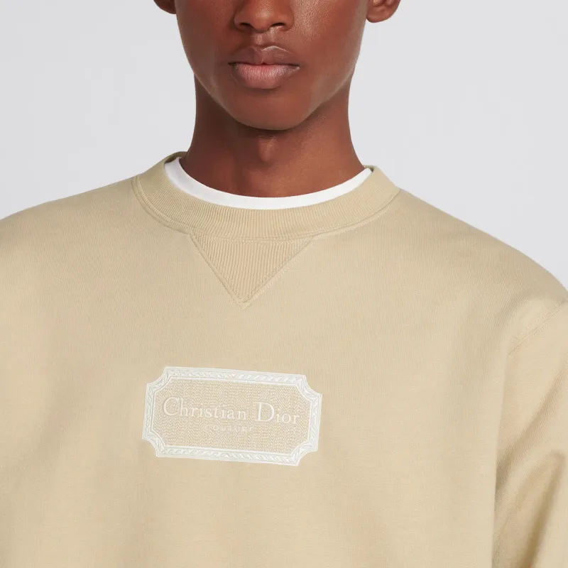 DIOR Logo Patch Crewneck Sweatshirt-5