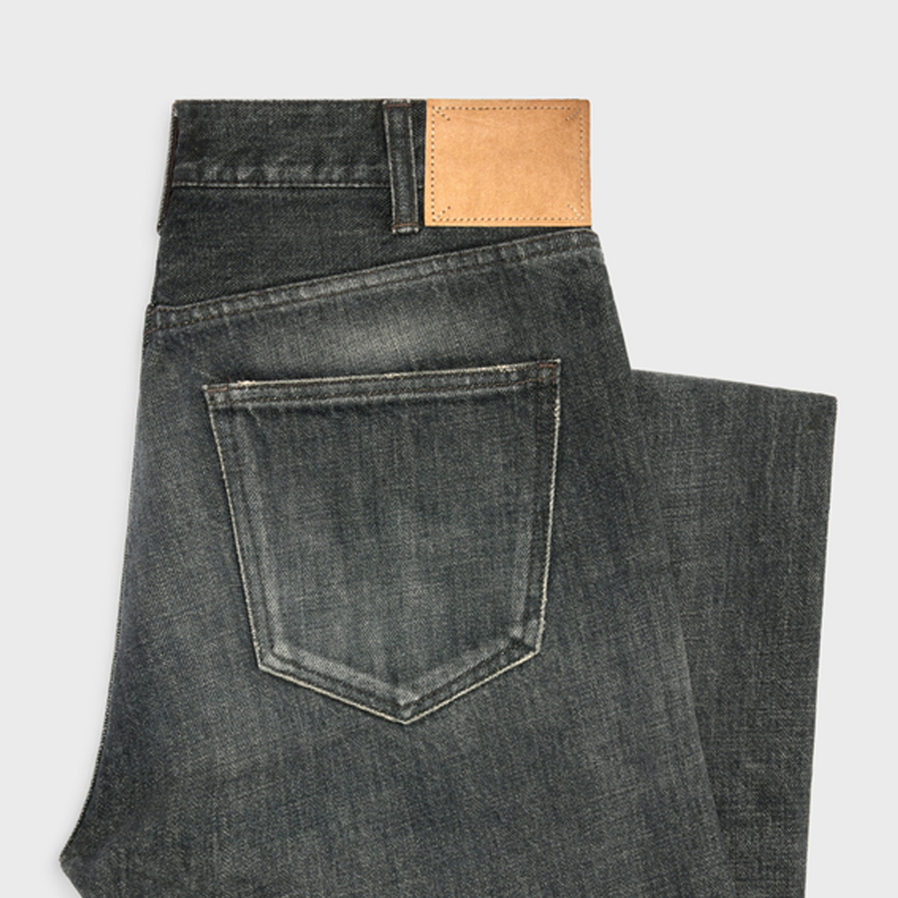 CELINE Lou Jeans in Black Ice Rinse Denim - POIZON