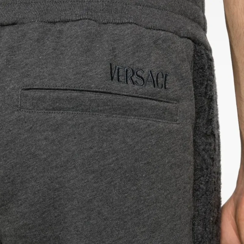 VERSACE Logo Embroidered Tapered Leg Track Pants-4
