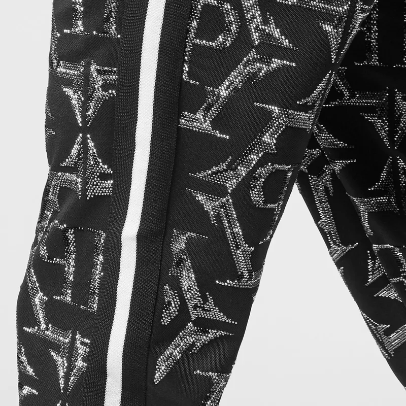 PHILIPP PLEIN Logo print Cotton Track Pants-4