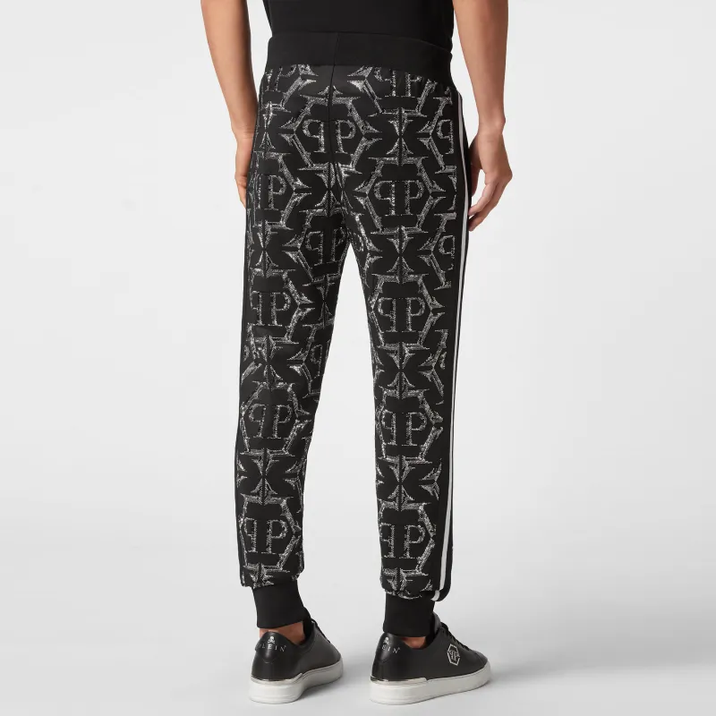 PHILIPP PLEIN Logo print Cotton Track Pants-2