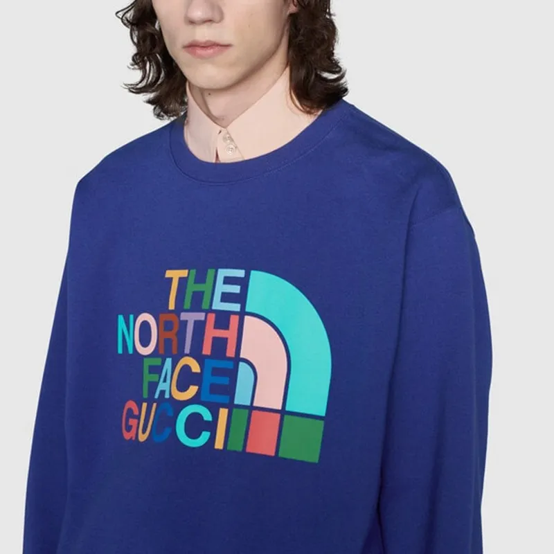 GUCCI x THE NORTH FACE FW22 Sweatshirt Men's Blue-5