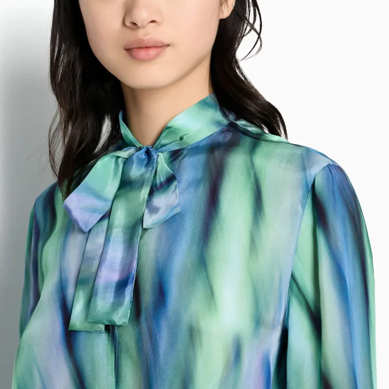 ARMANI EXCHANGE Shirt Women's Blue Green-4