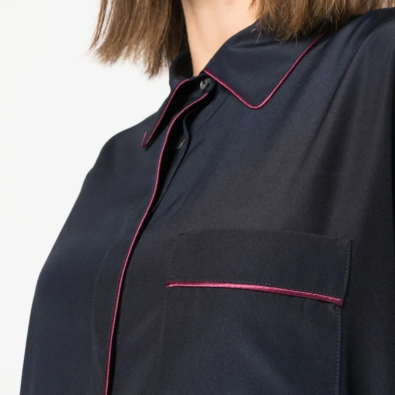 PAROSH Shirts Women's Navy-4