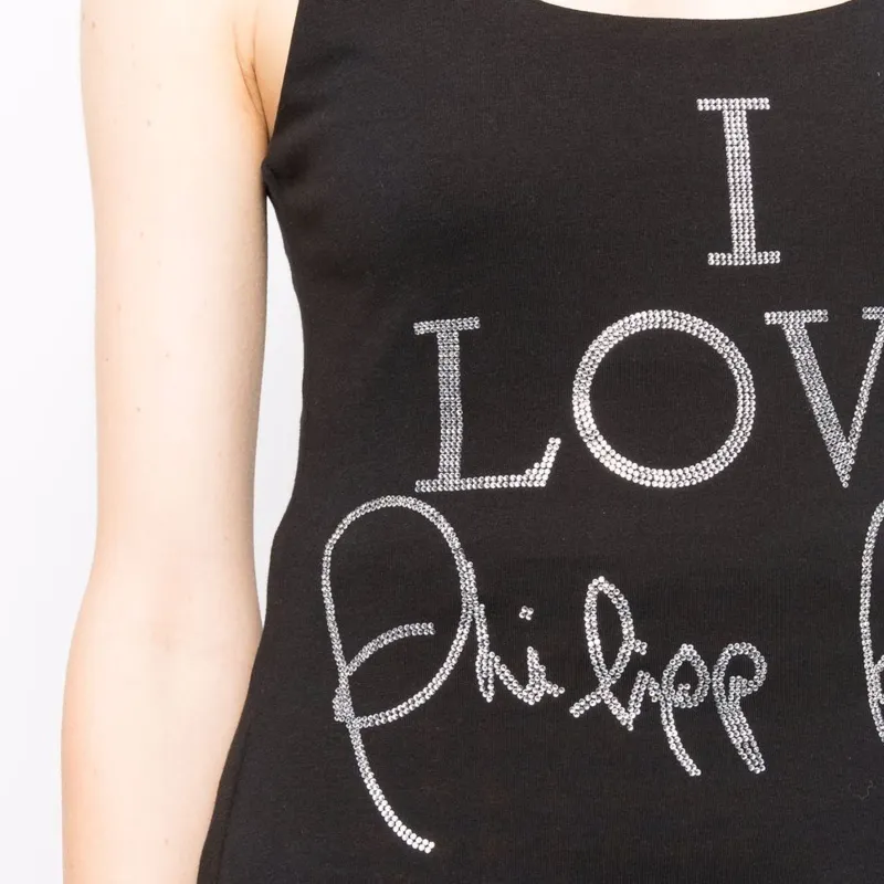 PHILIPP PLEIN Crystal embellished Tank Top-4