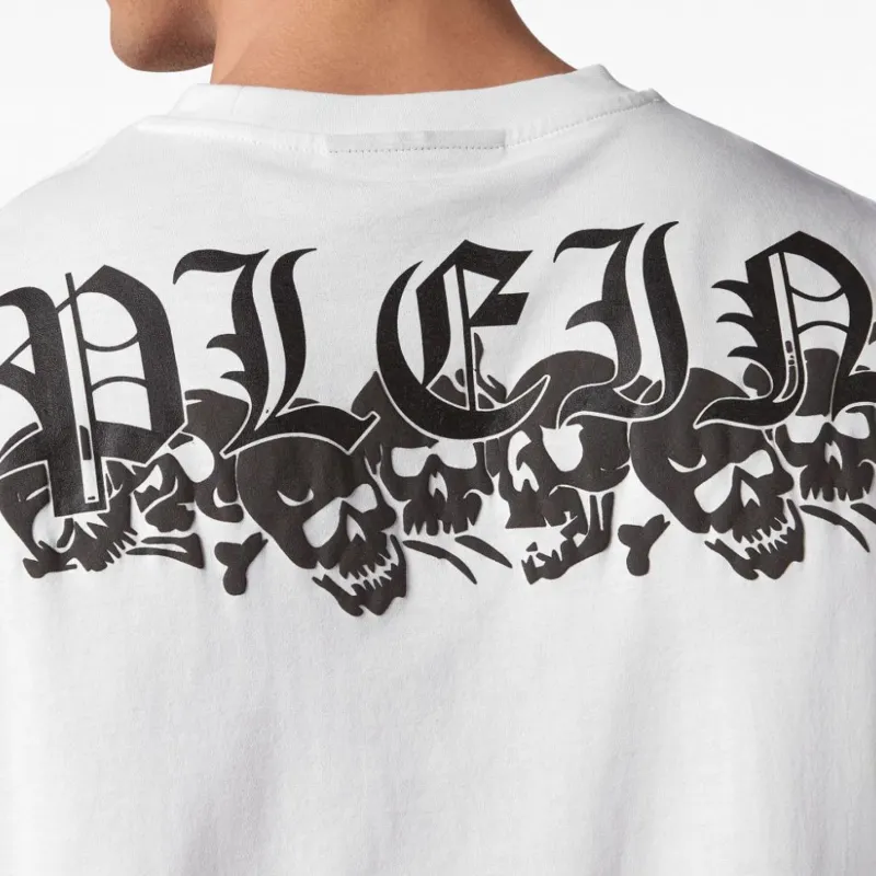 PHILIPP PLEIN Logo print Cotton T shirt-4