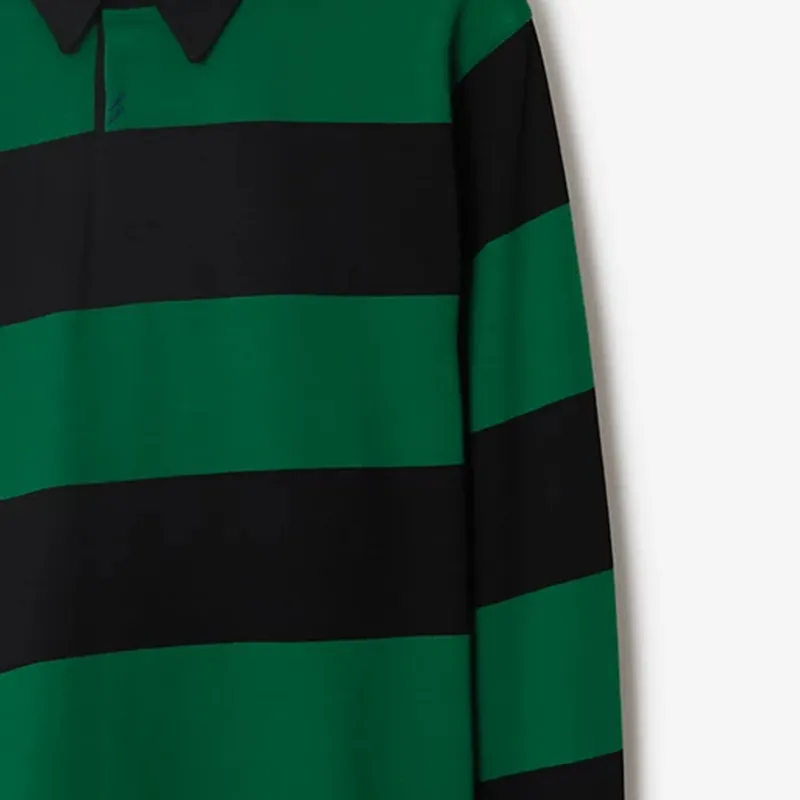 Burberry Striped Long Sleeved Polo Shirt-6