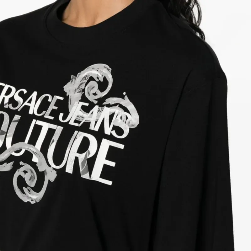VERSACE JEANS COUTURE Logo print Cotton T shirt-4