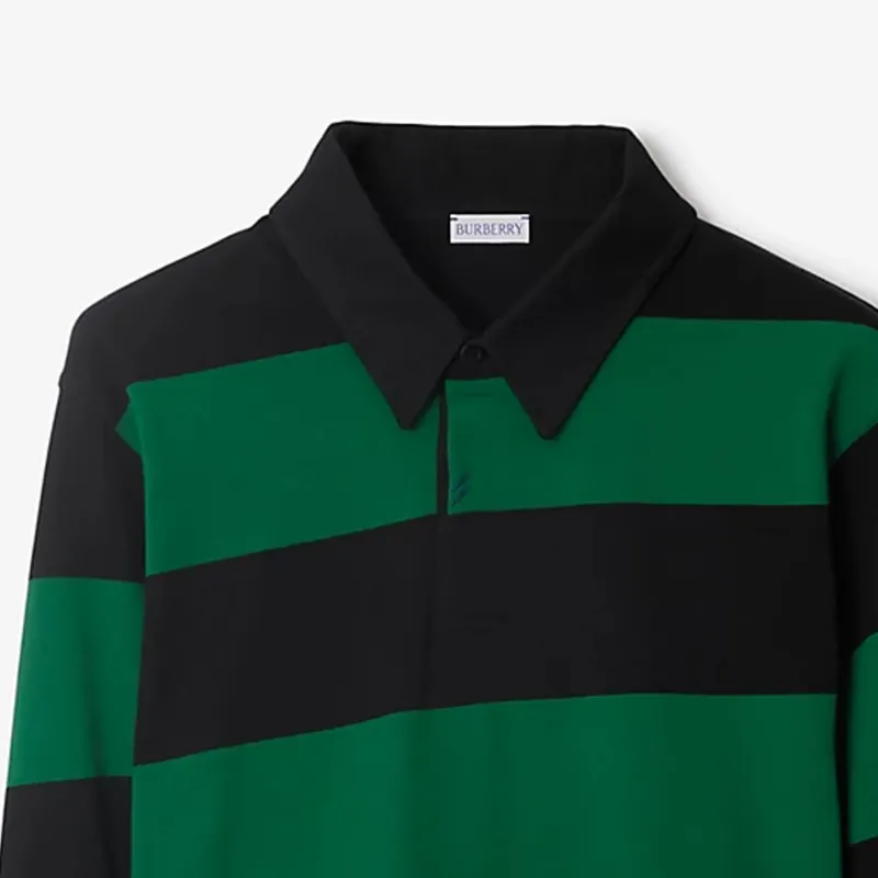 Burberry Striped Long Sleeved Polo Shirt-5