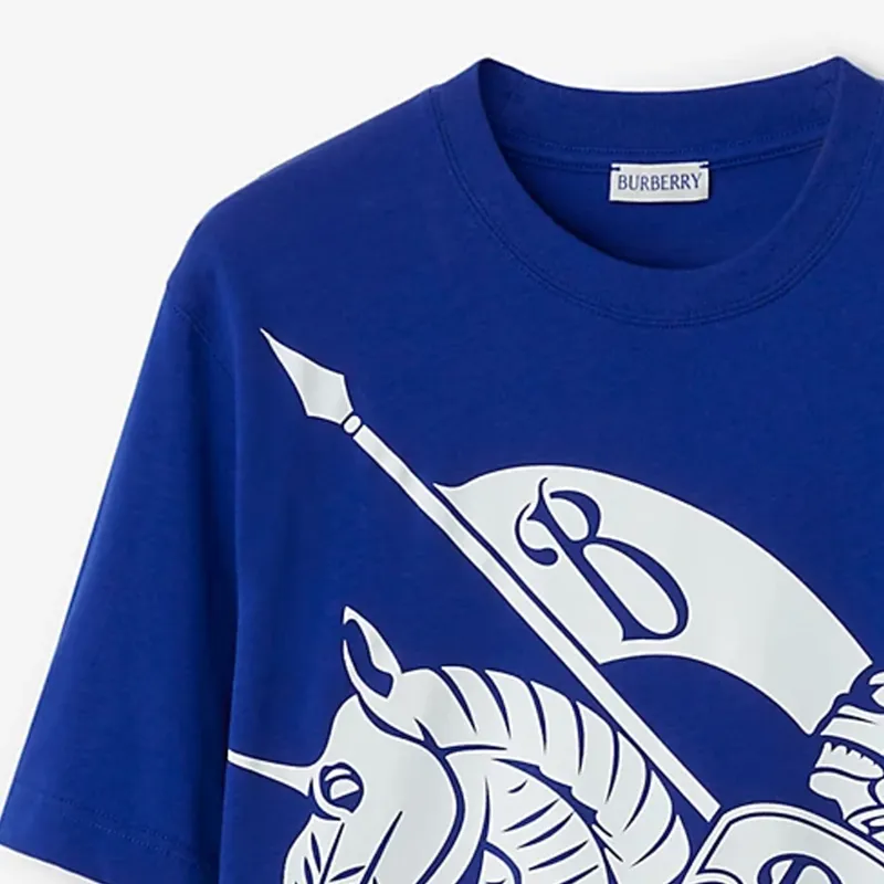 Burberry Equestrian Knight Printed Crewneck T Shirt-7