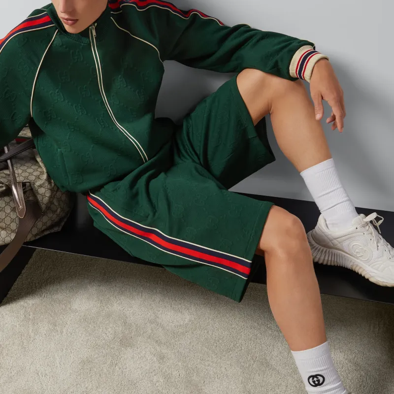 GUCCI Gg Jacquard Jersey Bermuda Shorts-1