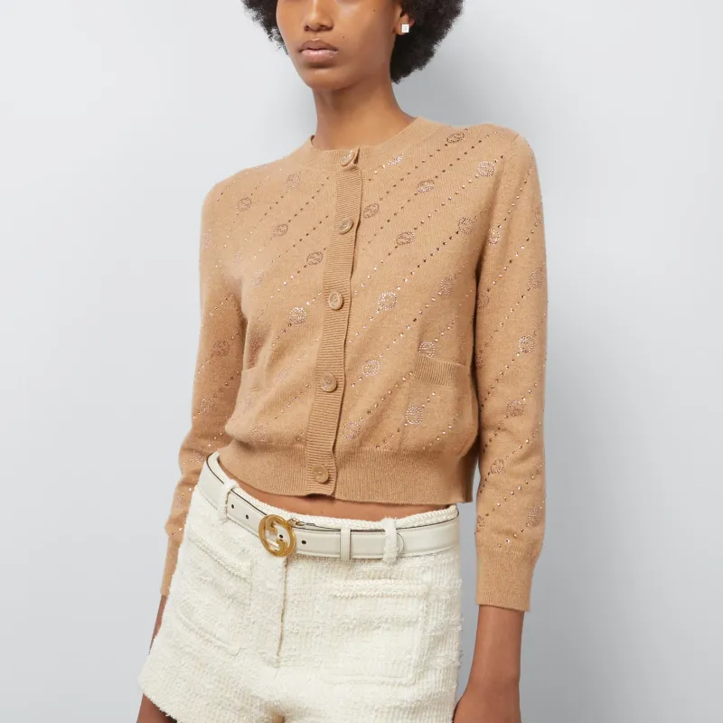 GUCCI Interlocking G Cashmere Cardigan-1