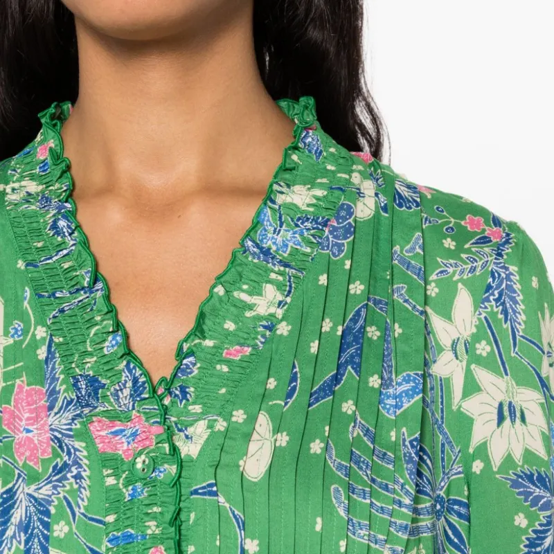 DVF Diane Von Furstenberg SS24 Long-Sleeved Dresses Women's Green-4